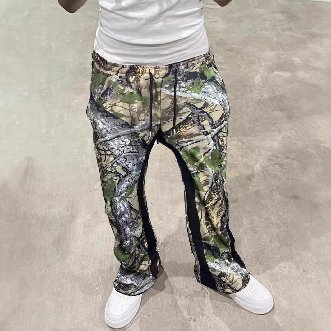 Herren Freizeithose mit innovativem Camouflage-Muster und elastischem Bund Heidi-Mode