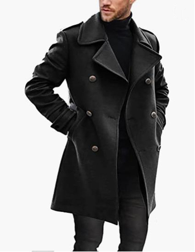 Herren eleganter Trenchcoat mit modernem Schnitt und praktischen Details Heidi-Mode