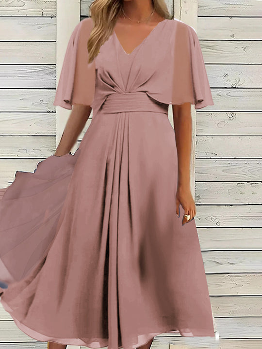 Heidi Mode | V-Ausschnitt Taille Swing Kleid