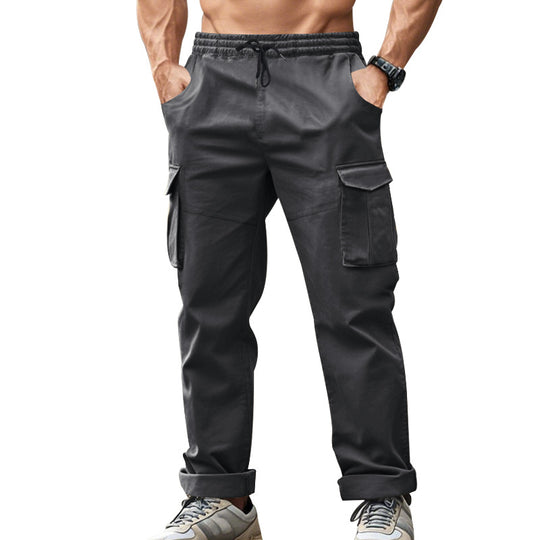 Herren Cargo-Hose mit praktischen Seitentaschen und elastischem Bund Heidi-Mode