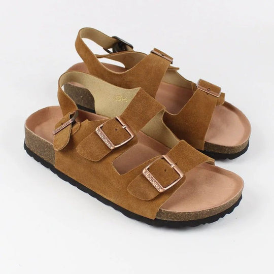 Damen Marken-Sandalen mit verstellbaren Schnallen und anatomischem Fußbett Heidi-Mode