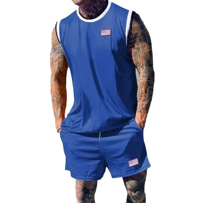 Heidi-Mode | Set von lässigen Sportshorts und Kurzarmshirts für Herren