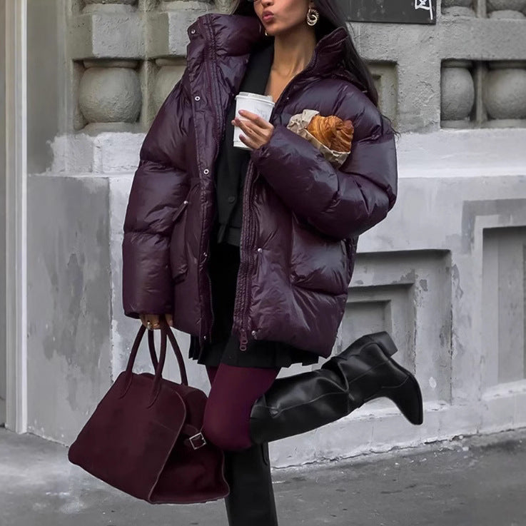 Damen Winterjacke mit voluminösem Schnitt und Wärmeisolierung Heidi-Mode