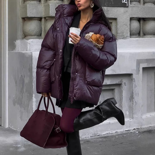 Damen Winterjacke mit voluminösem Schnitt und Wärmeisolierung Heidi-Mode