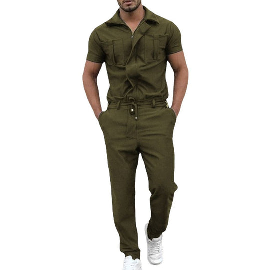 Damen Overall mit praktischen Taschen und elastischem Bund Heidi-Mode