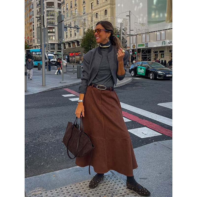 Damen Kurzjacke mit strukturiertem Design und Stehkragen Heidi-Mode