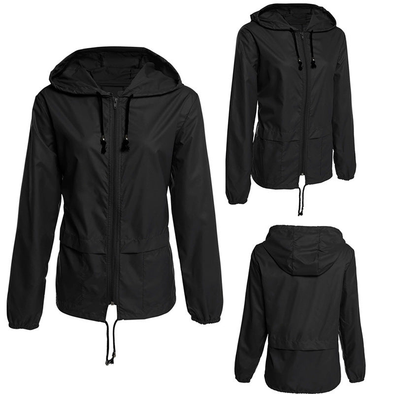 Damen leichte Übergangsjacke mit verstellbarem Kordelzug Heidi-Mode