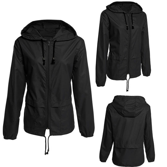 Damen leichte Übergangsjacke mit verstellbarem Kordelzug Heidi-Mode