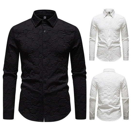 Herren Hemd mit strukturiertem Design Heidi-Mode