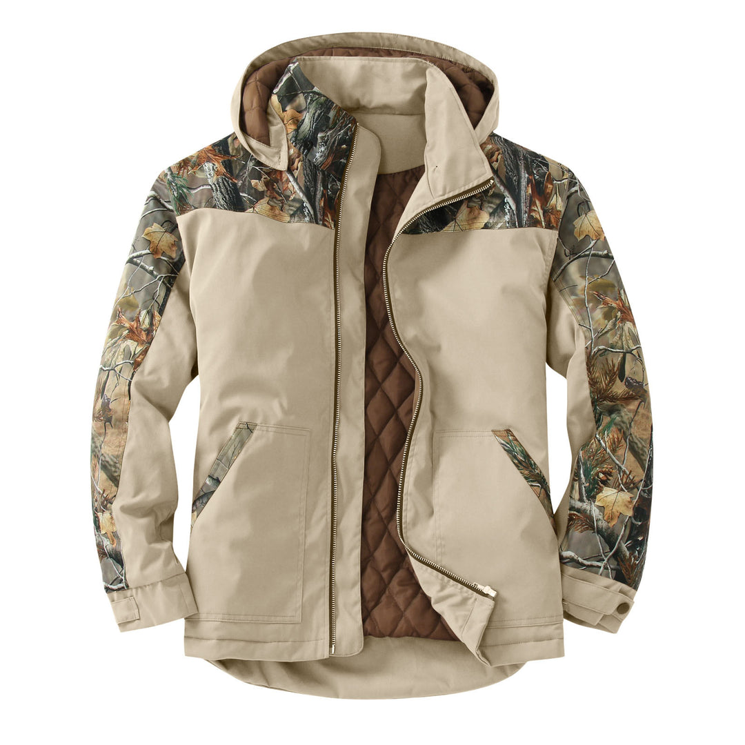 Damen wetterfeste Outdoorjacke mit vielseitigem Camouflage-Design Heidi-Mode