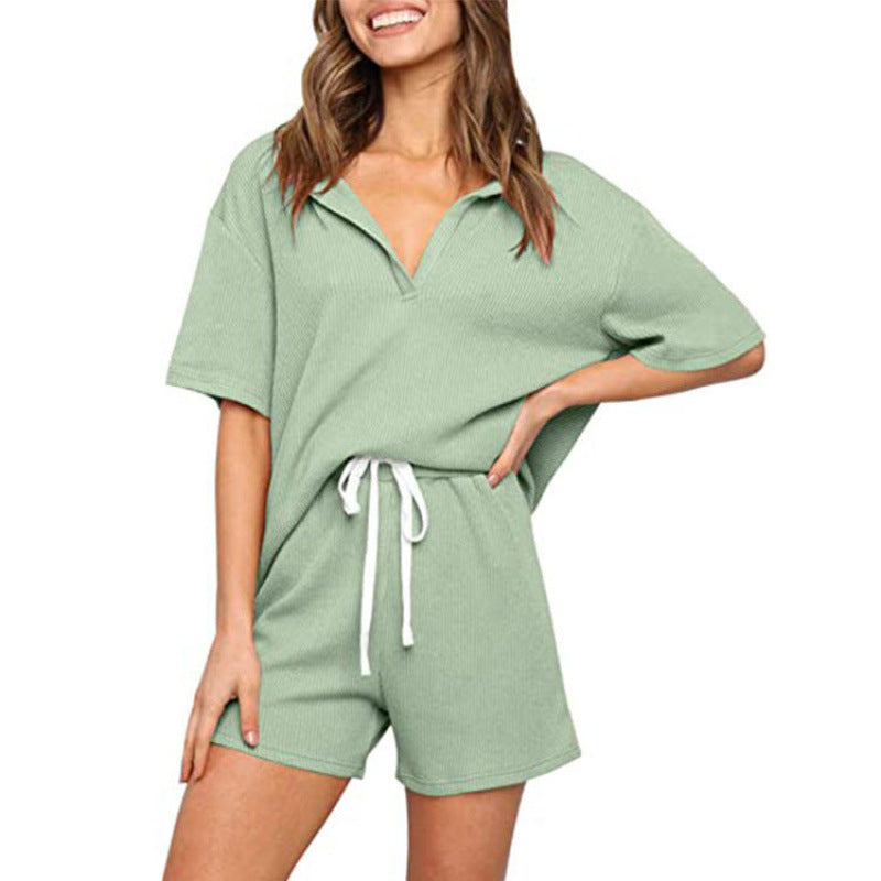 Damen Relaxed Fit Kurzarm Overall Set Heidi-Mode