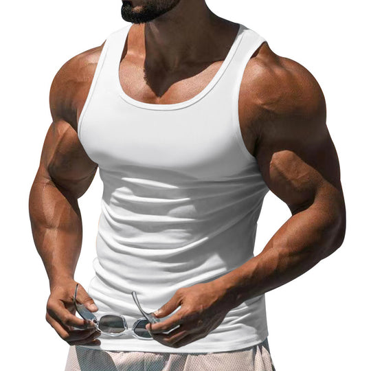 Herren atmungsaktives Sport-Tanktop mit körperbetontem Schnitt und feuchtigkeitsregulierendem Material Heidi-Mode