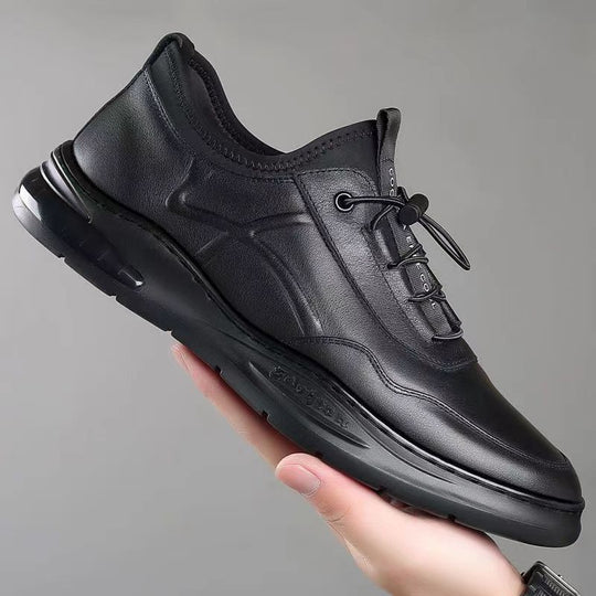 Herren Bequeme Ledersneaker mit atmungsaktiver Innensohle und flexibler Laufsohle Heidi-Mode