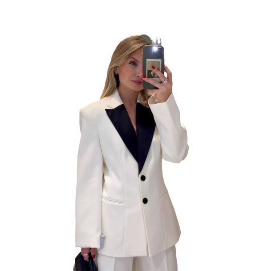 Damen Blazer mit kontrastierendem Revers Heidi-Mode