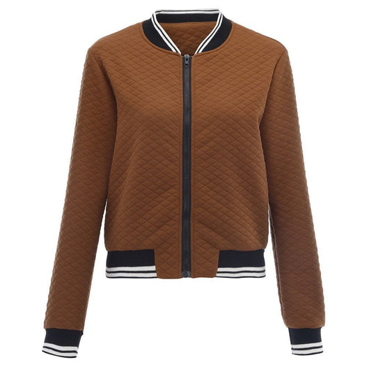 Damen Steppjacke mit sportlichem Reißverschluss und elastischen Bündchen Heidi-Mode