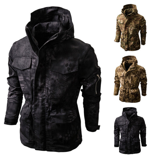 Herren Outdoor-Jacke mit camouflage Design und praktischen Taschen Heidi-Mode