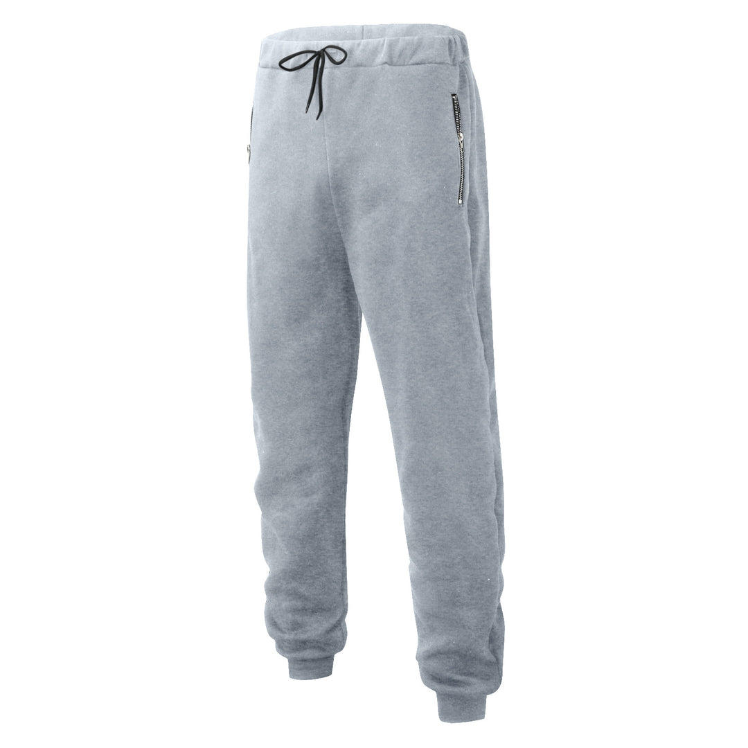 Herren Sportliche Jogginghose mit elastischem Bund und seitlichen Reißverschlusstaschen Heidi-Mode