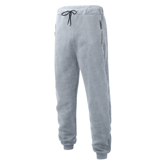 Herren Sportliche Jogginghose mit elastischem Bund und seitlichen Reißverschlusstaschen Heidi-Mode