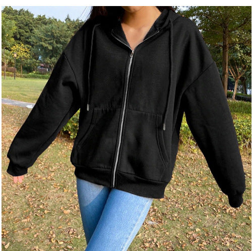 Damen bequeme Kapuzenjacke mit praktischen Taschen und lässigem Schnitt Heidi-Mode