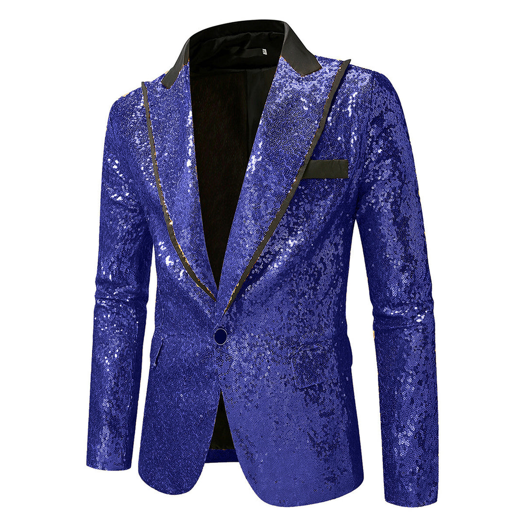 Herren Glitzernder Smokingblazer aus hochwertigem Satin Heidi-Mode