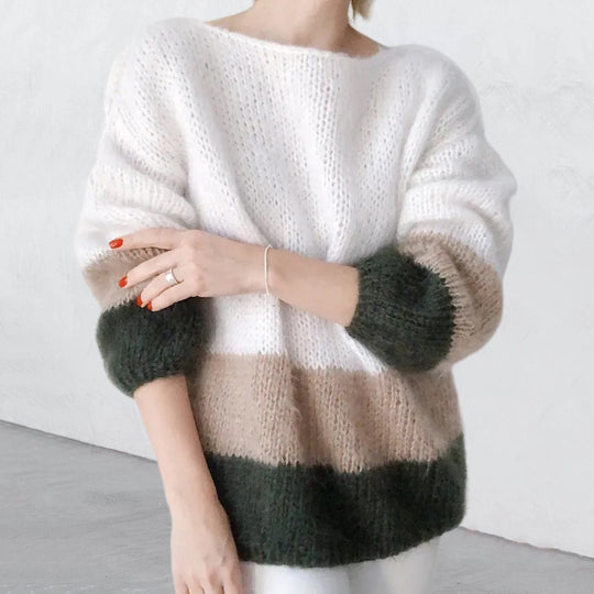 Damen modischer Strickpullover mit weichem Material und lässigem Schnitt Heidi-Mode