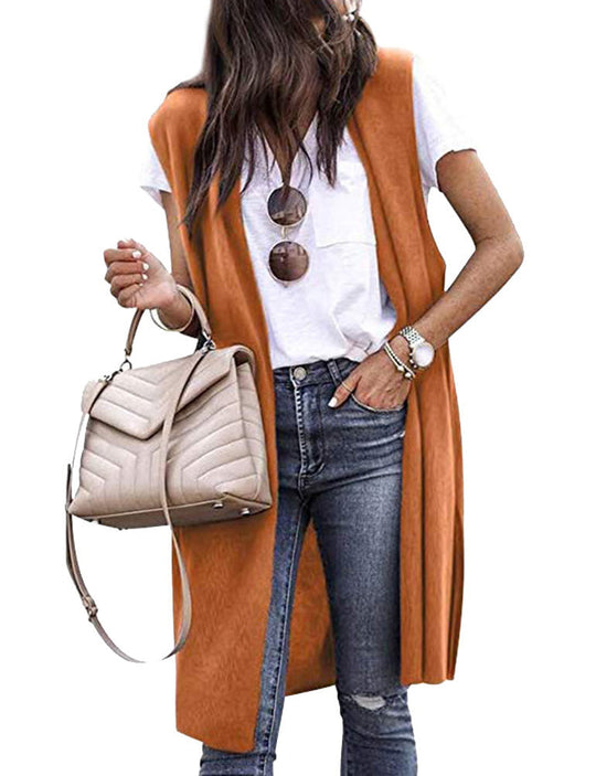Damen Strickweste im lässigen Oversized-Design mit offenen Fronten und kurzer Ärmellänge Heidi-Mode