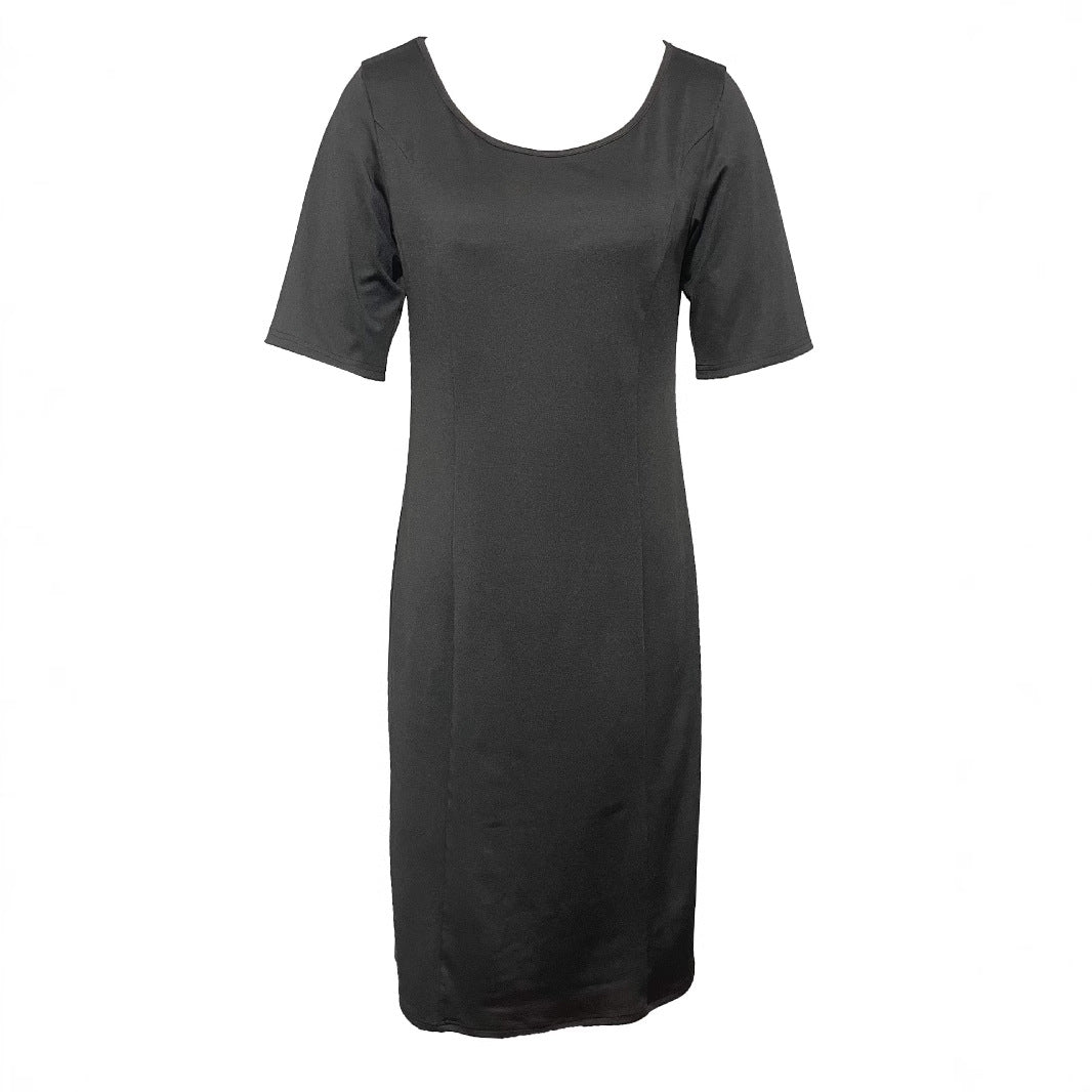 Damen Elegantes Blusen-Kleid mit floralen Spitze-Ärmeln und schwingendem Saum Heidi-Mode