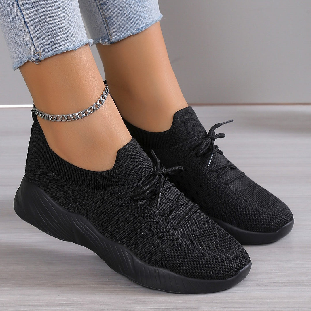 Damen atmungsaktive Slip-On Sportschuhe mit flexiblem Obermaterial Heidi-Mode