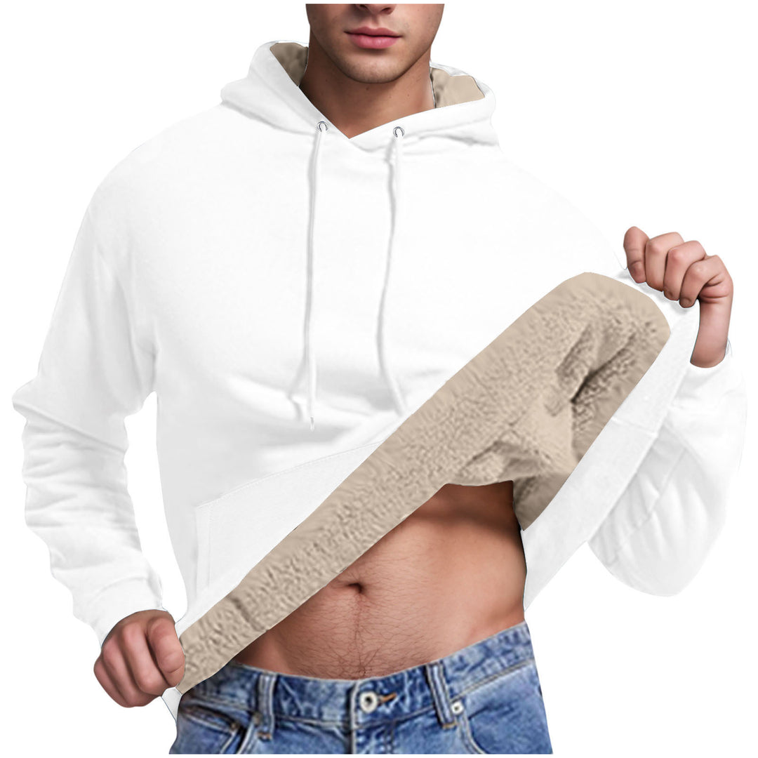Herren Fleece-Kapuzenpullover mit innenliegendem Kuschelfutter Heidi-Mode