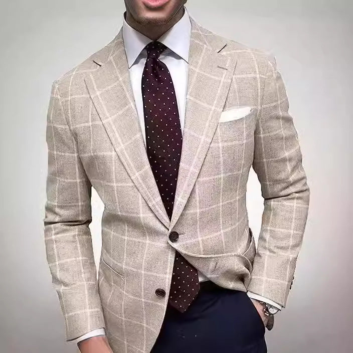 Herren eleganter Leinenblazer mit schmalem Schnitt Heidi-Mode