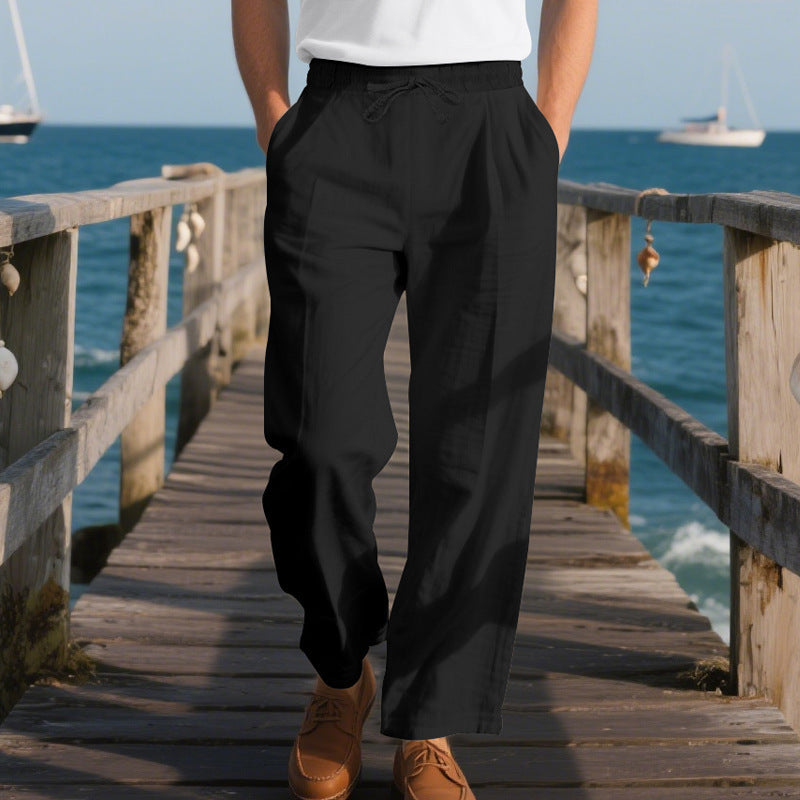 Herren Bequeme Strandhose mit verstellbarem Kordelzug Heidi-Mode