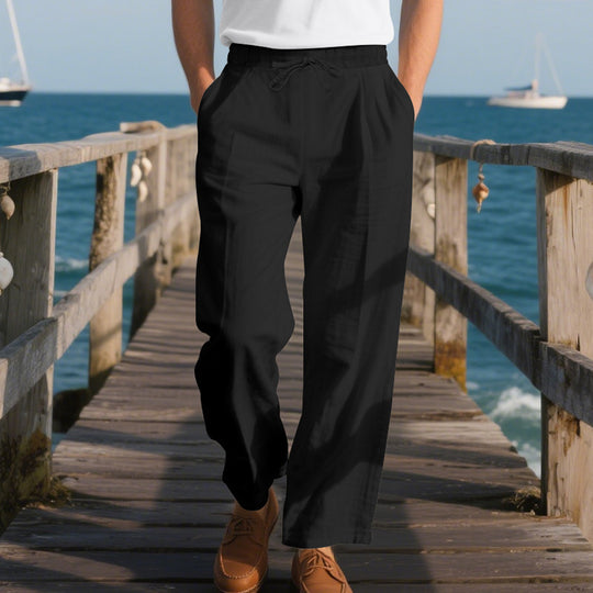 Herren Bequeme Strandhose mit verstellbarem Kordelzug Heidi-Mode