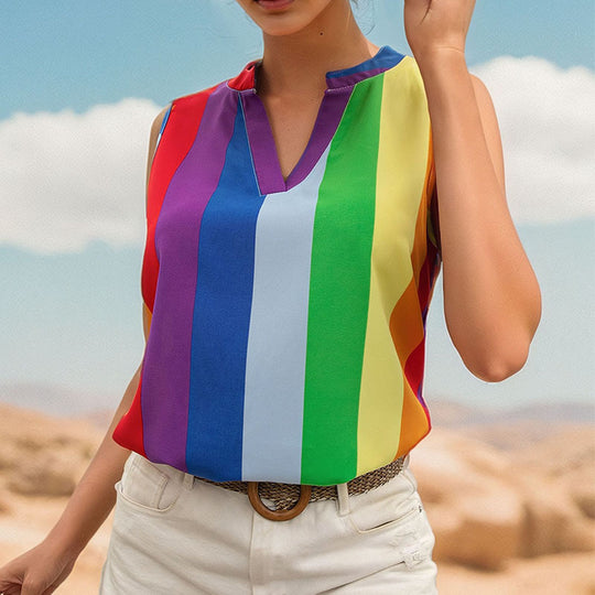 Damen ärmelloses Farbverlauf Oberteil Heidi-Mode