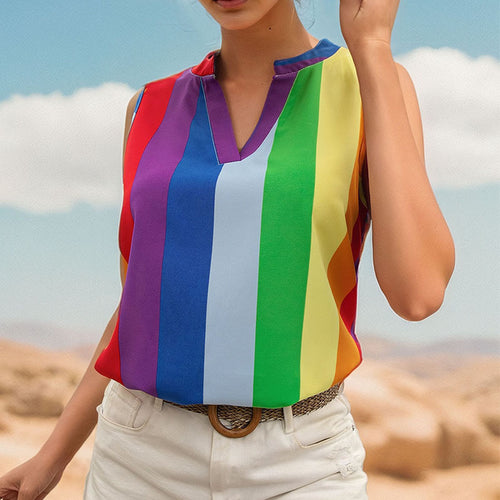 Damen ärmelloses Farbverlauf Oberteil Heidi-Mode