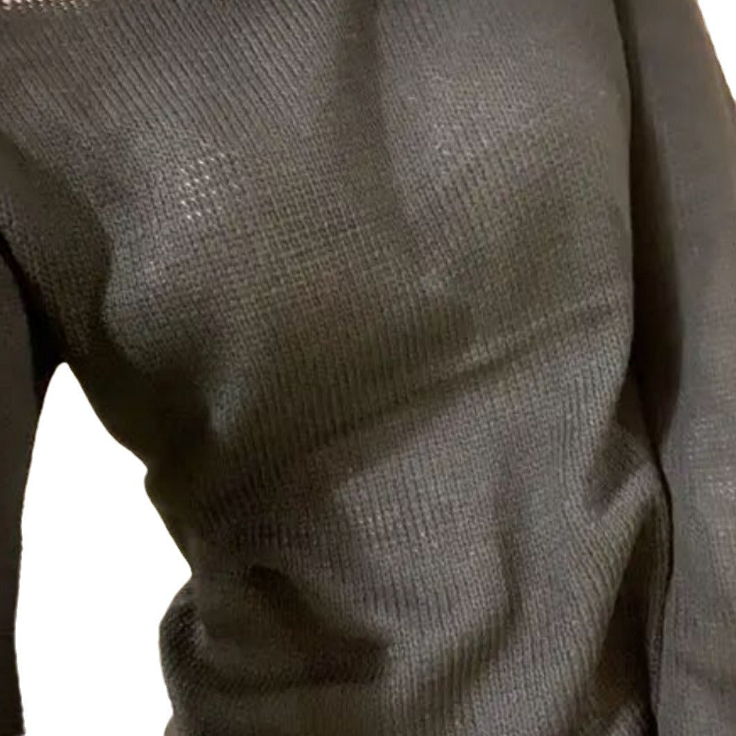 Damen Eleganter Feinstrickpullover mit lässigem Schnitt und Rundhalsausschnitt Heidi-Mode