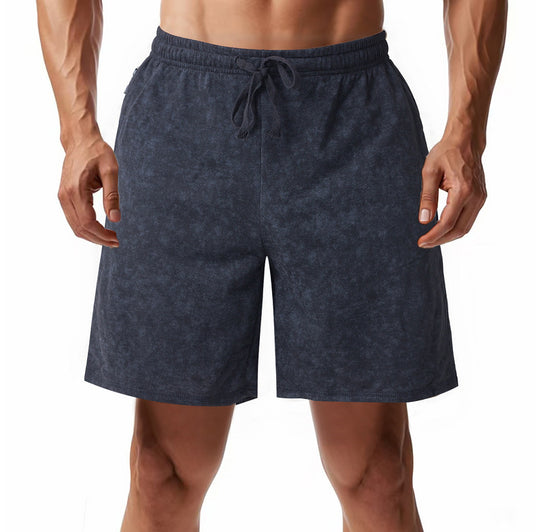 Herren bequeme Freizeit-Shorts aus sanftem Stoff mit verstellbarem Kordelzug Heidi-Mode