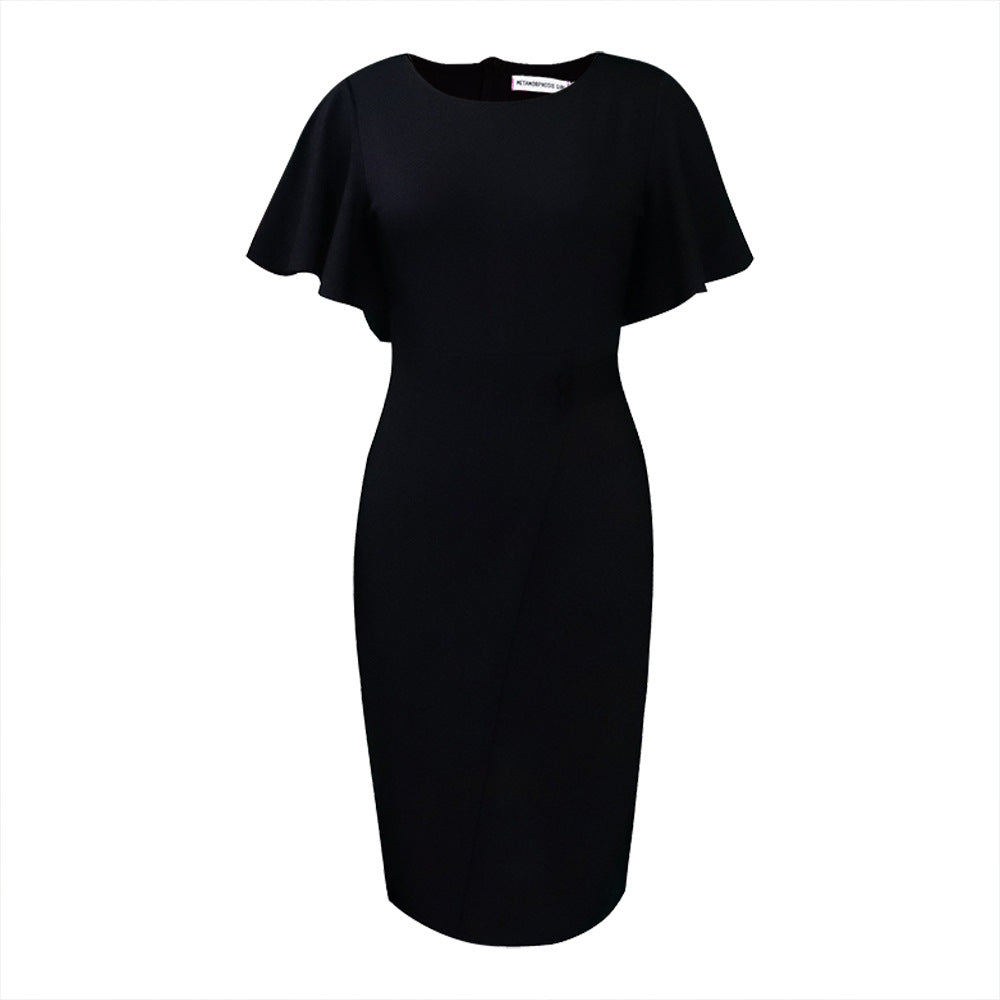 Damen Wickelkleid mit eleganten Rüschendetails und strukturiertem Schnitt Heidi-Mode