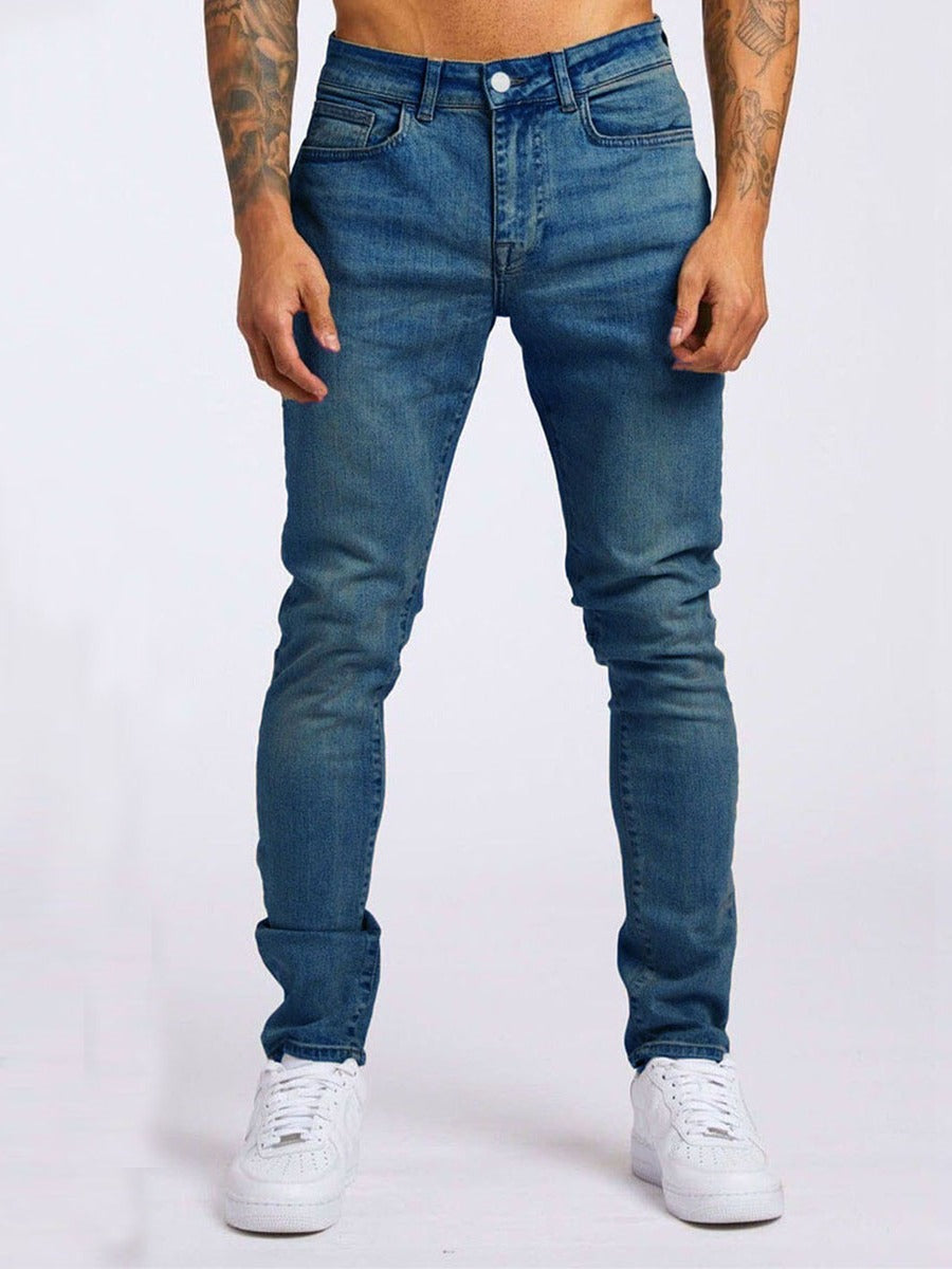 Herren Slim-Fit Jeans mit elastischem Komfortbund und modernen Details Heidi-Mode