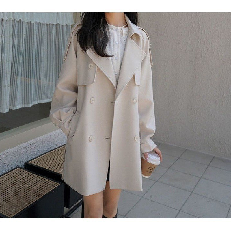 Damen Trenchcoat mit modischem Oversized-Schnitt und eleganten Details Heidi-Mode