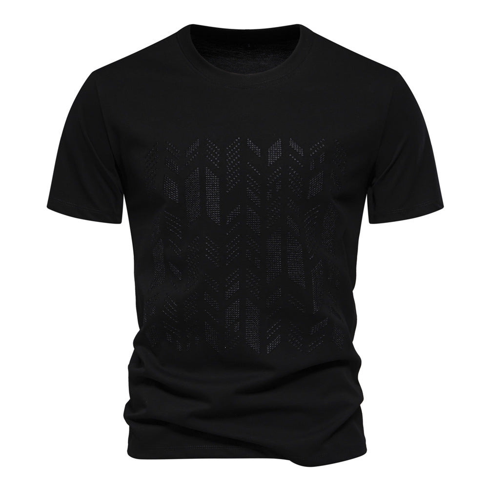 Herren T-Shirt mit innovativem Strukturdesign Heidi-Mode