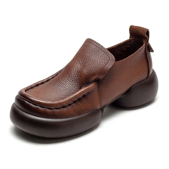 Damen Slip-On Sneakers mit innovativer Sohlenkonstruktion und weichem Leder Heidi-Mode