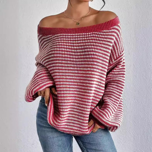 Damen lässiger Strickpullover Heidi-Mode