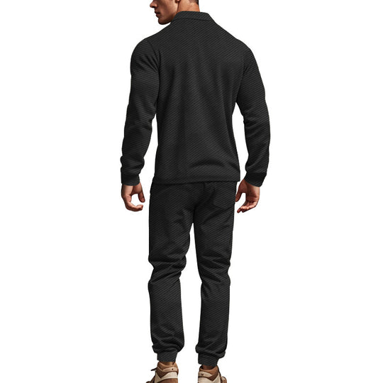 Herren modisches Zweiteiler Freizeitanzug mit strukturiertem Design Heidi-Mode