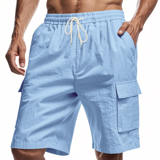 Herren Cargo-Shorts mit praktischen Seitentaschen und verstellbarem Kordelzug Heidi-Mode