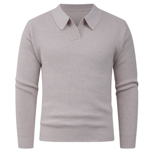 Herren lässiger Pullover mit modernem Kragen Heidi-Mode