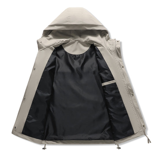 Damen technische Outdoor-Jacke mit verstellbarem Kapuzendesign und praktischen Taschen Heidi-Mode