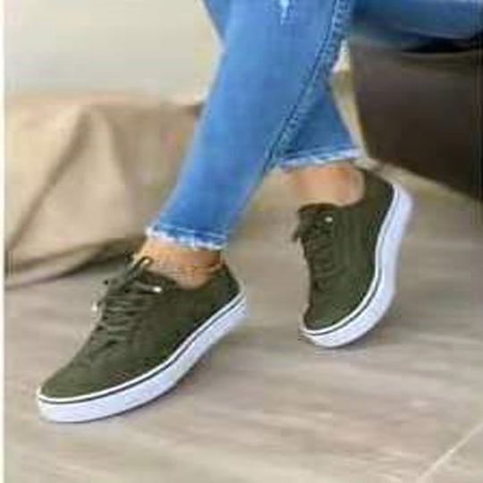 Damen Sneaker mit modischem Textilobermaterial und dämpfender Sohle Heidi-Mode