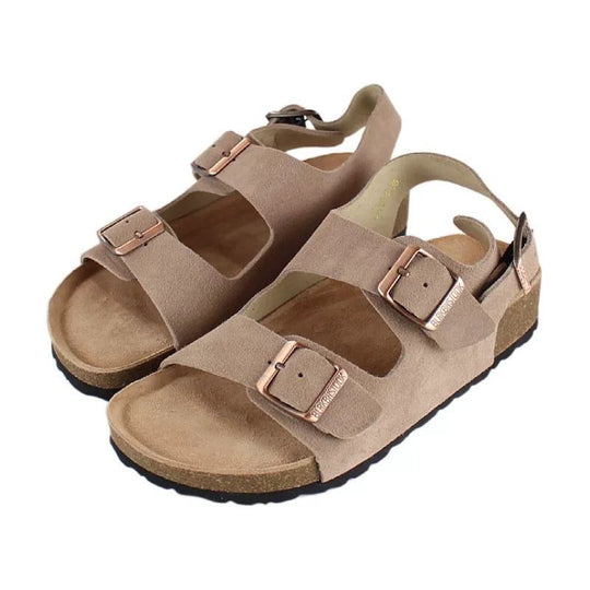 Damen Marken-Sandalen mit verstellbaren Schnallen und anatomischem Fußbett Heidi-Mode