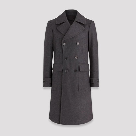 Herren eleganter Doppelt-Mantel mit praktischen Taschen und hochwertigem Futter Heidi-Mode