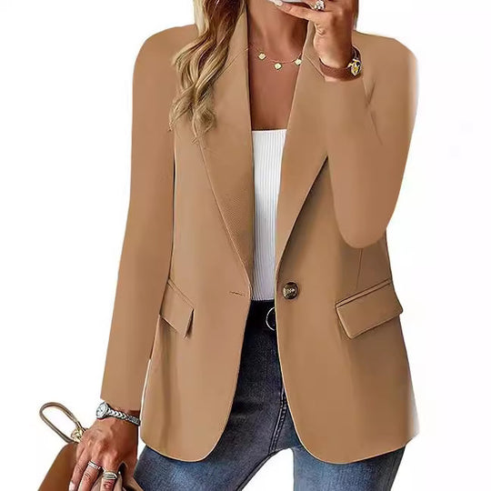 Damen Eleganter Blazer mit strukturiertem Design und praktischen Taschen Heidi-Mode
